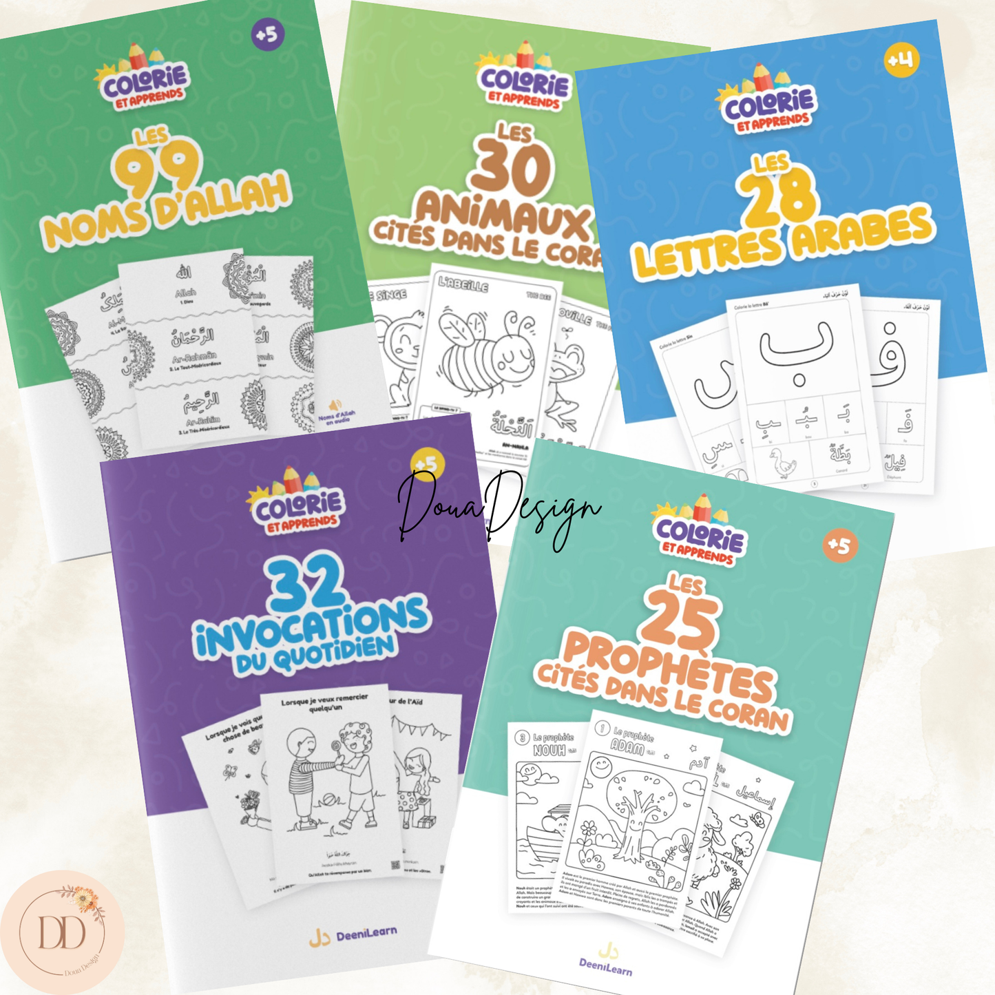 Pack 5 coloriages